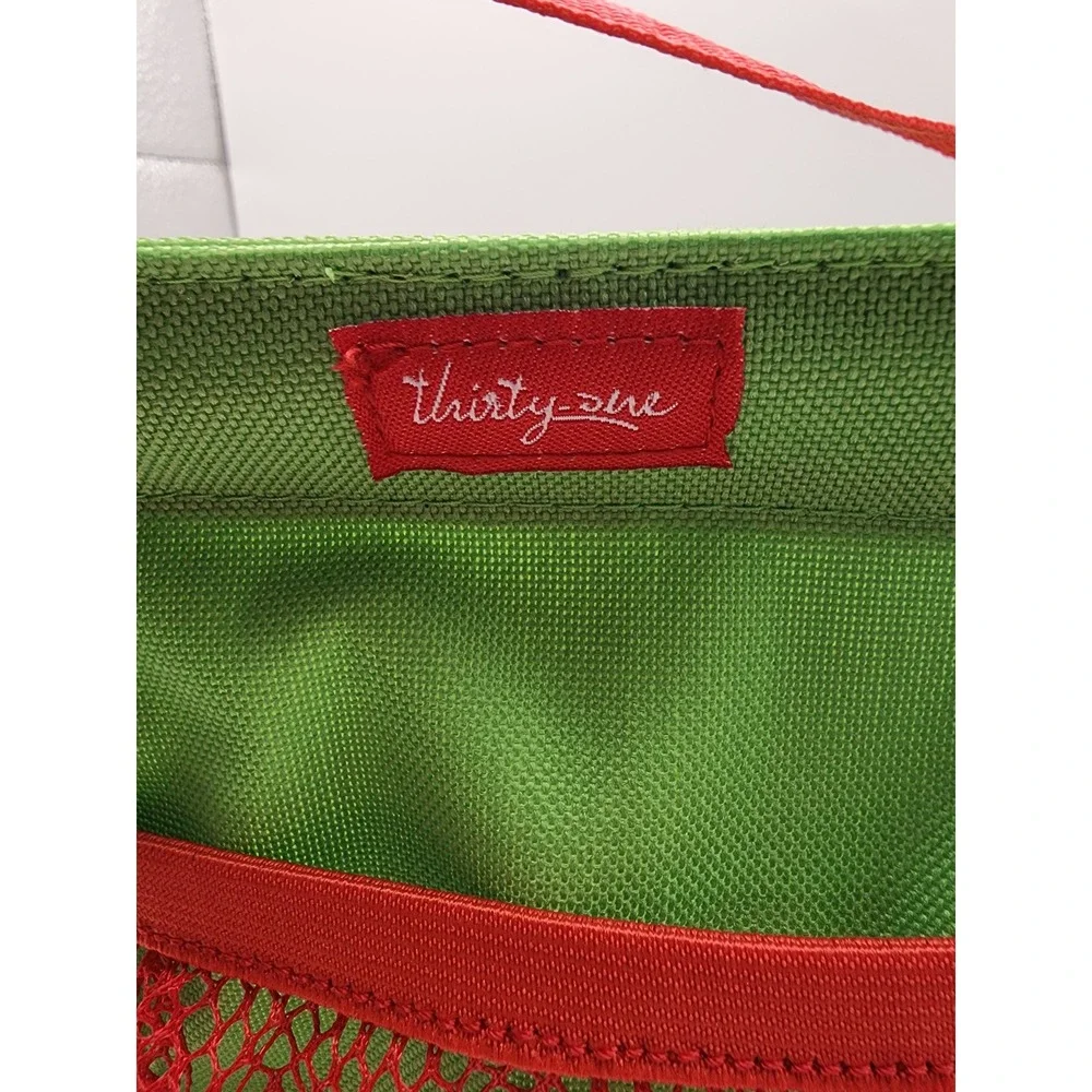 Thirty-One Snowman Littles Carry-All Caddy Kids Green Red OS Holiday